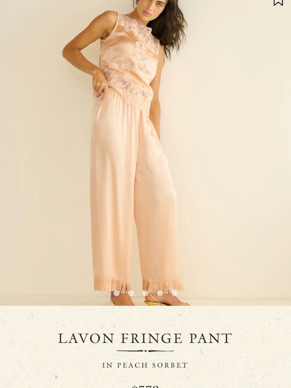 Doen Lavon Fringe Pant in Peach Sorbet